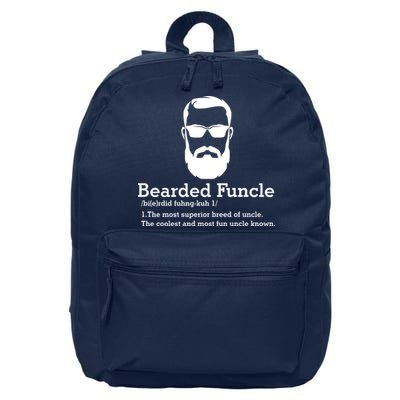 Funny Funcle Definition, Bearded Funcle Tee , Funcle , Beard Lover , Fun Uncle 16 in Basic Backpack