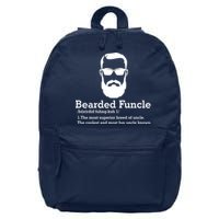 Funny Funcle Definition, Bearded Funcle Tee , Funcle , Beard Lover , Fun Uncle 16 in Basic Backpack