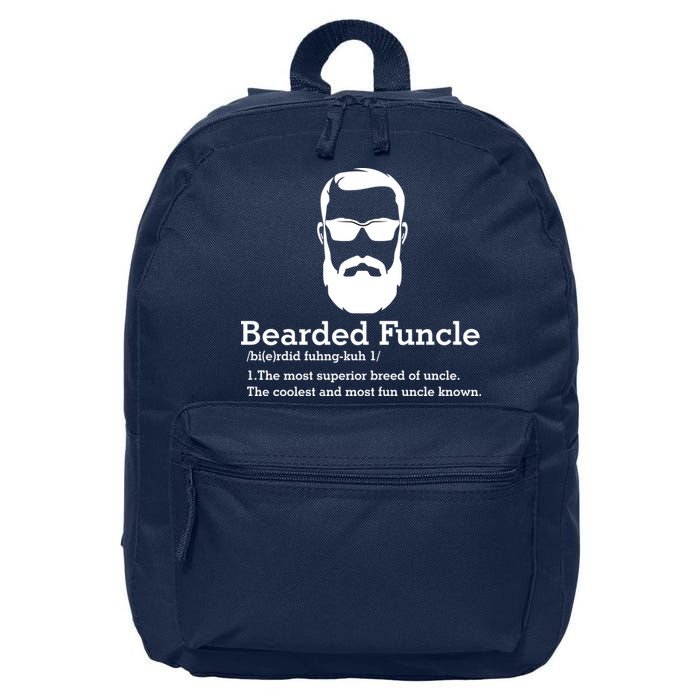Funny Funcle Definition, Bearded Funcle Tee , Funcle , Beard Lover , Fun Uncle 16 in Basic Backpack
