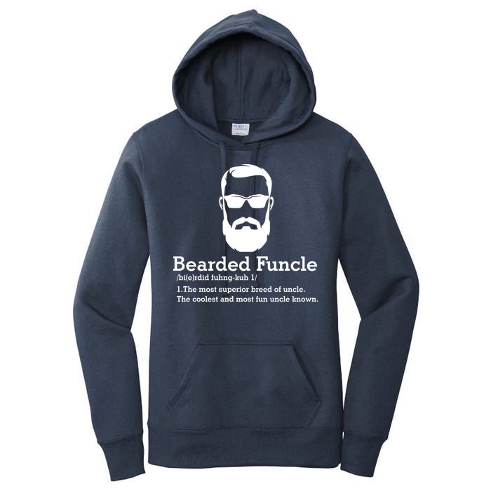 Funny Funcle Definition, Bearded Funcle Tee , Funcle , Beard Lover , Fun Uncle Women's Pullover Hoodie