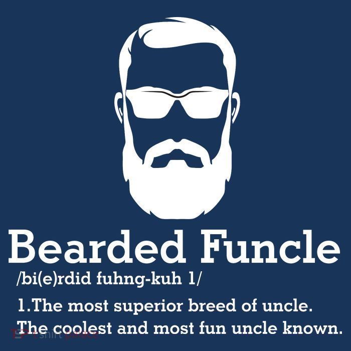 Funny Funcle Definition, Bearded Funcle Tee , Funcle , Beard Lover , Fun Uncle Poster