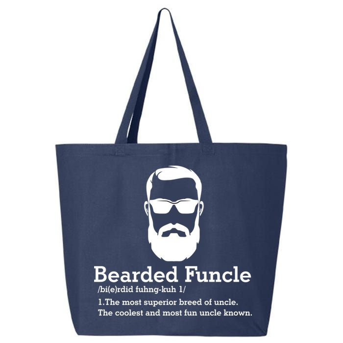 Funny Funcle Definition, Bearded Funcle Tee , Funcle , Beard Lover , Fun Uncle 25L Jumbo Tote