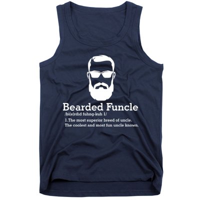 Funny Funcle Definition, Bearded Funcle Tee , Funcle , Beard Lover , Fun Uncle Tank Top