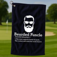 Funny Funcle Definition, Bearded Funcle Tee , Funcle , Beard Lover , Fun Uncle Golf Towel