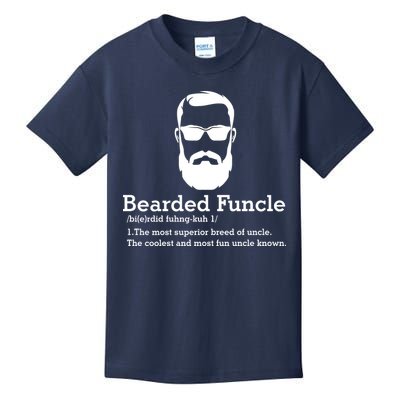 Funny Funcle Definition, Bearded Funcle Tee , Funcle , Beard Lover , Fun Uncle Kids T-Shirt