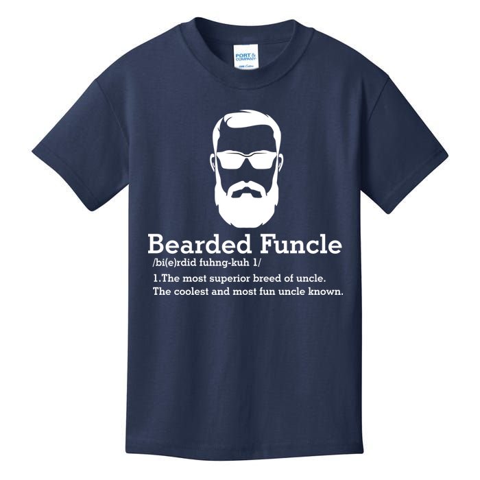 Funny Funcle Definition, Bearded Funcle Tee , Funcle , Beard Lover , Fun Uncle Kids T-Shirt