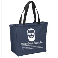 Funny Funcle Definition, Bearded Funcle Tee , Funcle , Beard Lover , Fun Uncle Zip Tote Bag