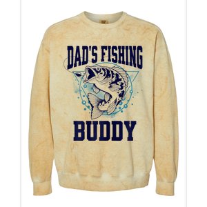 Funny Fishing DadS Fishing Buddy Outdoors Colorblast Crewneck Sweatshirt