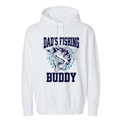 Funny Fishing DadS Fishing Buddy Outdoors Garment-Dyed Fleece Hoodie