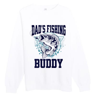 Funny Fishing DadS Fishing Buddy Outdoors Premium Crewneck Sweatshirt