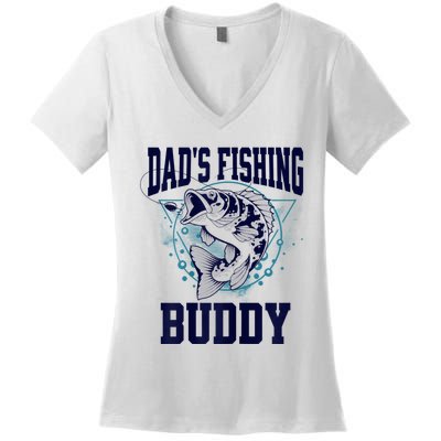 Funny Fishing DadS Fishing Buddy Outdoors Women's V-Neck T-Shirt