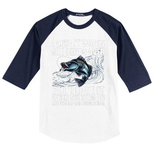 Funny Fishing Design For Fishing Fish Fisherman Gift Baseball Sleeve Shirt