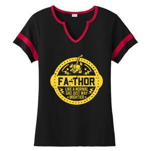 Fa-Thor - fathers day fathers day gift dad father Ladies Halftime Notch Neck Tee