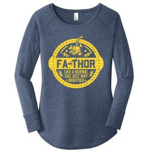 Fa-Thor - fathers day fathers day gift dad father Women's Perfect Tri Tunic Long Sleeve Shirt