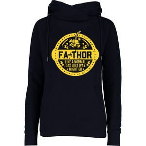 Fa-Thor - fathers day fathers day gift dad father Womens Funnel Neck Pullover Hood