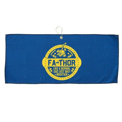 Fa-Thor - fathers day fathers day gift dad father Large Microfiber Waffle Golf Towel