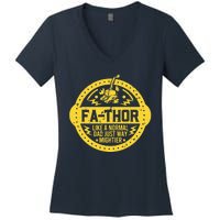 Fa-Thor - fathers day fathers day gift dad father Women's V-Neck T-Shirt