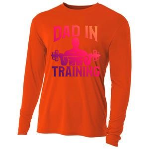 First Fathers Day Dad In Training Funny Workout Gym Gift Cute Gift Cooling Performance Long Sleeve Crew