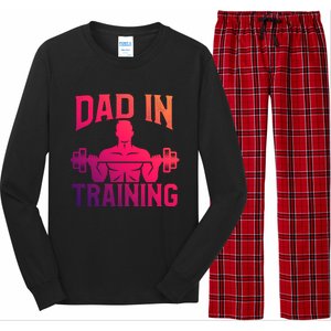 First Fathers Day Dad In Training Funny Workout Gym Gift Cute Gift Long Sleeve Pajama Set