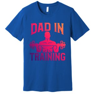 First Fathers Day Dad In Training Funny Workout Gym Gift Cute Gift Premium T-Shirt