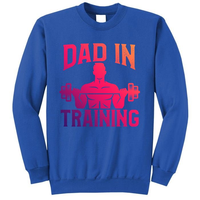 First Fathers Day Dad In Training Funny Workout Gym Gift Cute Gift Tall Sweatshirt