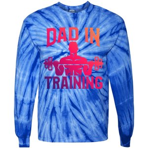 First Fathers Day Dad In Training Funny Workout Gym Gift Cute Gift Tie-Dye Long Sleeve Shirt