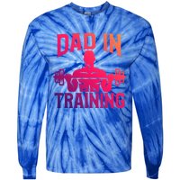 First Fathers Day Dad In Training Funny Workout Gym Gift Cute Gift Tie-Dye Long Sleeve Shirt