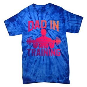 First Fathers Day Dad In Training Funny Workout Gym Gift Cute Gift Tie-Dye T-Shirt