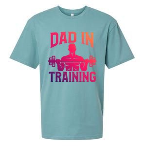 First Fathers Day Dad In Training Funny Workout Gym Gift Cute Gift Sueded Cloud Jersey T-Shirt