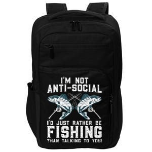 Funny Fishing Design For Fisherman Fishing Lover Impact Tech Backpack