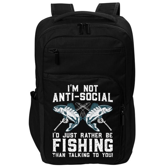 Funny Fishing Design For Fisherman Fishing Lover Impact Tech Backpack