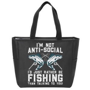 Funny Fishing Design For Fisherman Fishing Lover Zip Tote Bag