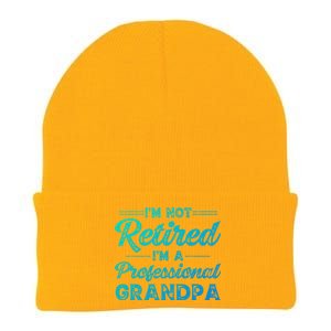 Funny Fathers Day Retired Grandpa Great Gift Knit Cap Winter Beanie