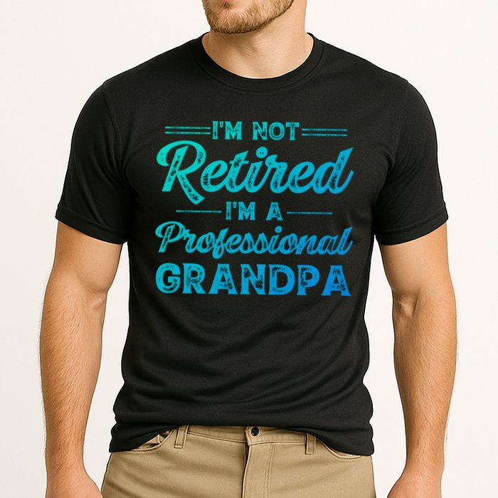 Funny Fathers Day Retired Grandpa Great Gift Cooling Performance Crew T-Shirt