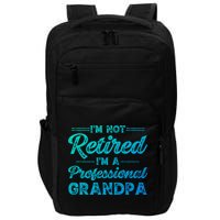 Funny Fathers Day Retired Grandpa Great Gift Impact Tech Backpack