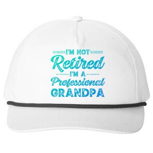 Funny Fathers Day Retired Grandpa Great Gift Snapback Five-Panel Rope Hat