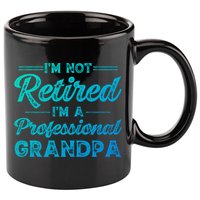 Funny Fathers Day Retired Grandpa Great Gift 11oz C Handle Ceramic Mug