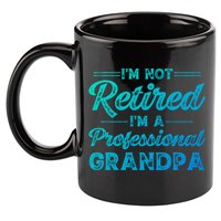 Funny Fathers Day Retired Grandpa Great Gift 11oz C Handle Ceramic Mug