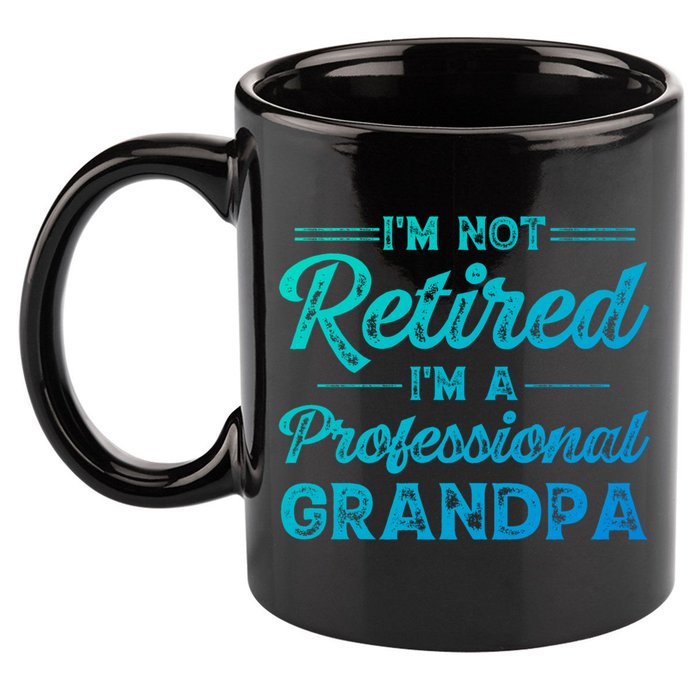 Funny Fathers Day Retired Grandpa Great Gift 11oz C Handle Ceramic Mug