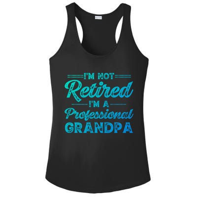 Funny Fathers Day Retired Grandpa Great Gift Ladies PosiCharge Competitor Racerback Tank