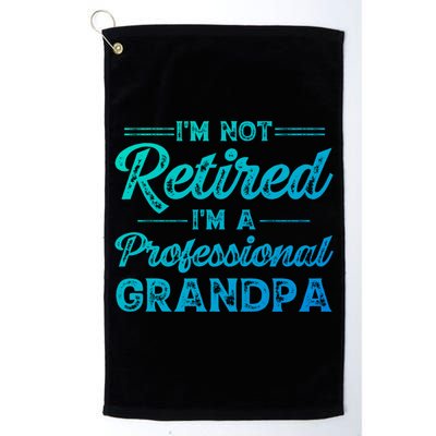 Funny Fathers Day Retired Grandpa Great Gift Golf Towel