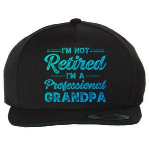 Funny Fathers Day Retired Grandpa Great Gift Wool Snapback Cap