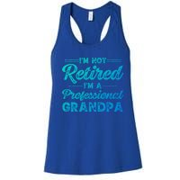 Funny Fathers Day Retired Grandpa Great Gift Women's Racerback Tank