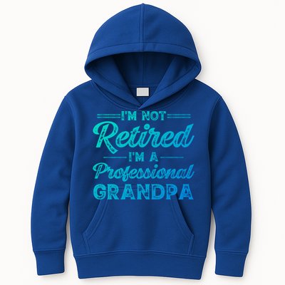 Funny Fathers Day Retired Grandpa Great Gift Kids Hoodie
