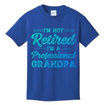 Funny Fathers Day Retired Grandpa Great Gift Kids T-Shirt