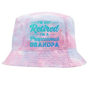 Funny Fathers Day Retired Grandpa Great Gift Tie-Dyed Bucket Hat