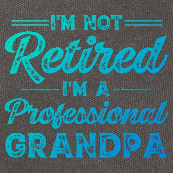 Funny Fathers Day Retired Grandpa Great Gift Cotton Canvas Backpack