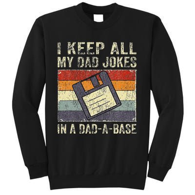 Funny Father's Day Daddy Jokes in Dadabase Vintage Retro Sweatshirt