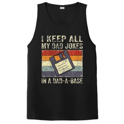 Funny Father's Day Daddy Jokes in Dadabase Vintage Retro PosiCharge Competitor Tank