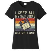 Funny Father's Day Daddy Jokes in Dadabase Vintage Retro Women's T-Shirt